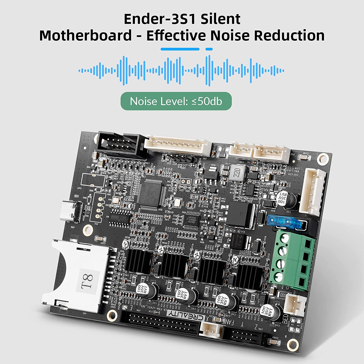 Creality Ender-3 V2 Neo 3D Printer 32-bit Silent Mainboard CR