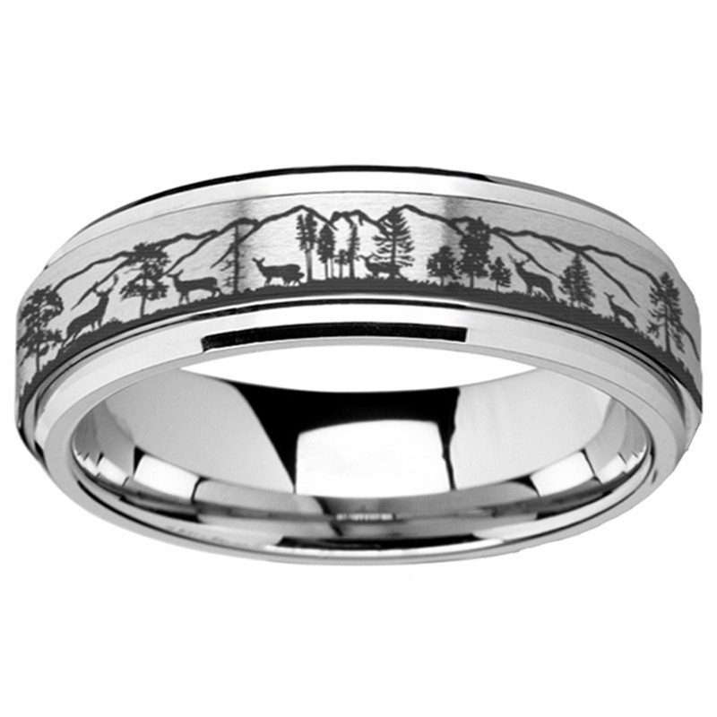 Bague Tournante De Cerf Errant Dans La Forêt, Bague En Acier Au Titane Pour  Homme Et Femme, Livraison Gratuite Pour Les Nouveaux Utilisateurs