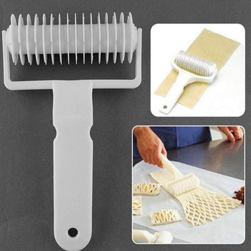 Diy Pastry Dough Lattice Cutter Plastic Rolling Pin Wheel - Temu