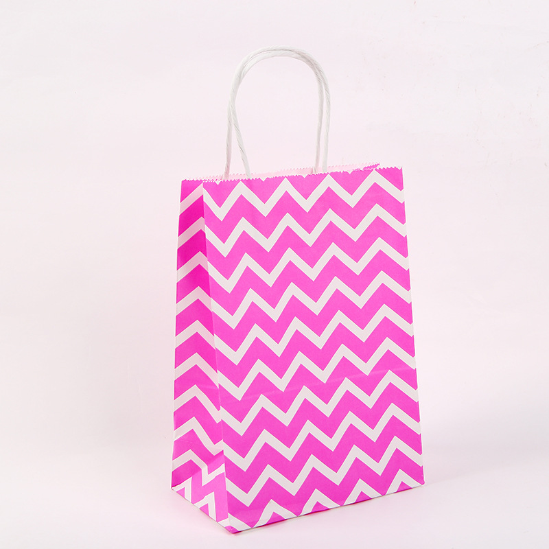 24pcs Treat Candy Bag Party Favor Paper Bags Chevron Polka Dot