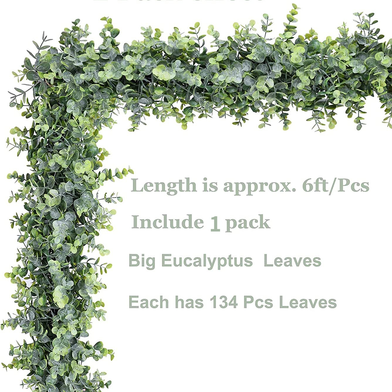 Eucalipto artificiale Garland Faux Silk Eucalipto foglie viti