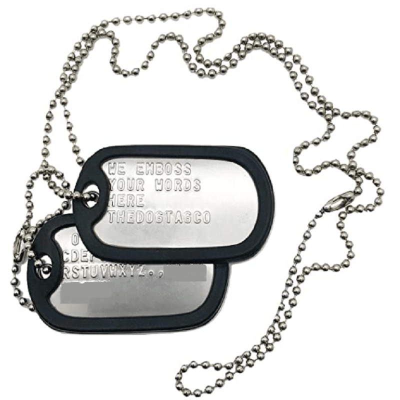 Customized Military Dog Tags Set - Personalized Metal Army ID Tag Custom Printed