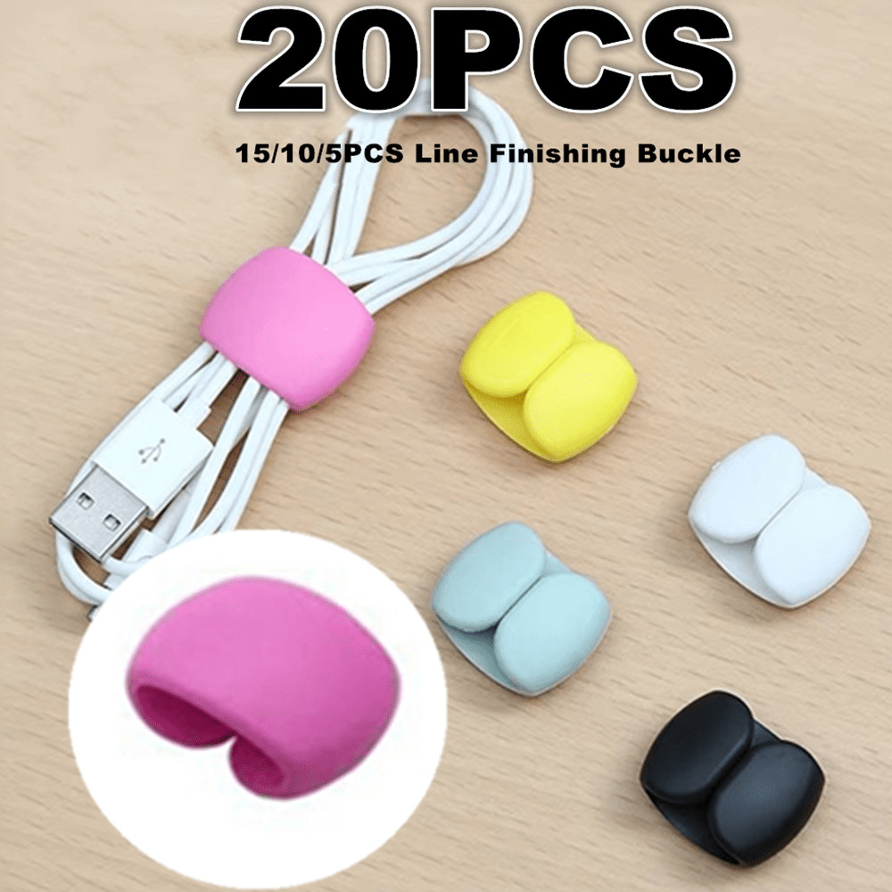 20/10/5/2pcs New Wire Storage And Sorting Travel Data Cable Hub Decoration Headset Charging Cable Winding Storage Buckle Multi-function Winding Device