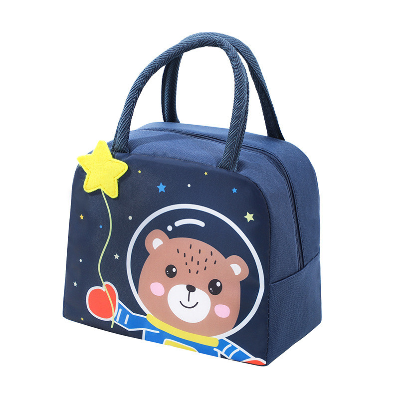 Bento Lunch Box Cloth Bag Bear Blue