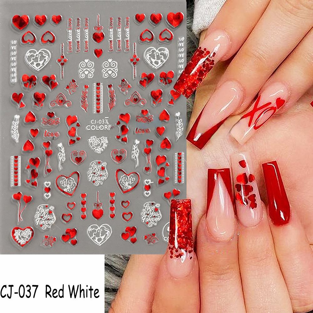 Red valentines day deals nails