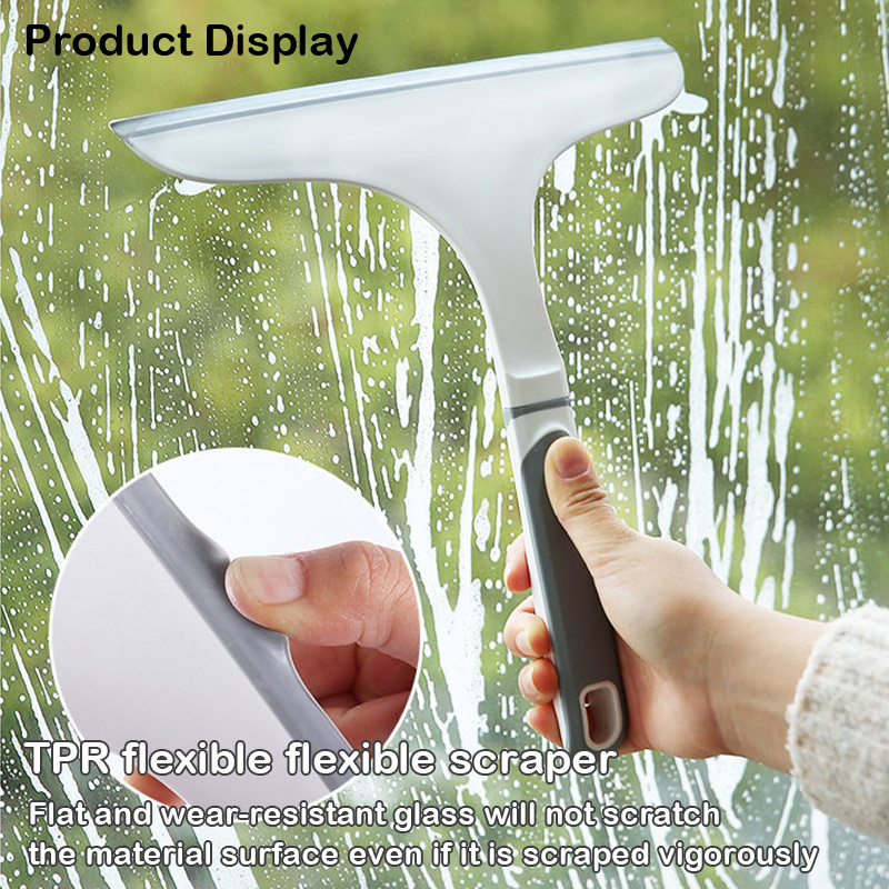 Stretchable Shower Squeegee Glass Wiper Scraper Shower Squeegee Cleaner  With Holder Bathroom Mirror Wiper Scraper Glass Cleaning