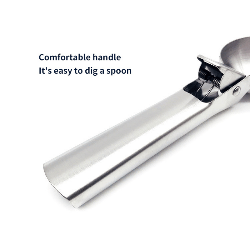 Stainless Steel Ice Cream Scoop With Trigger Fruit Spoon Dipper