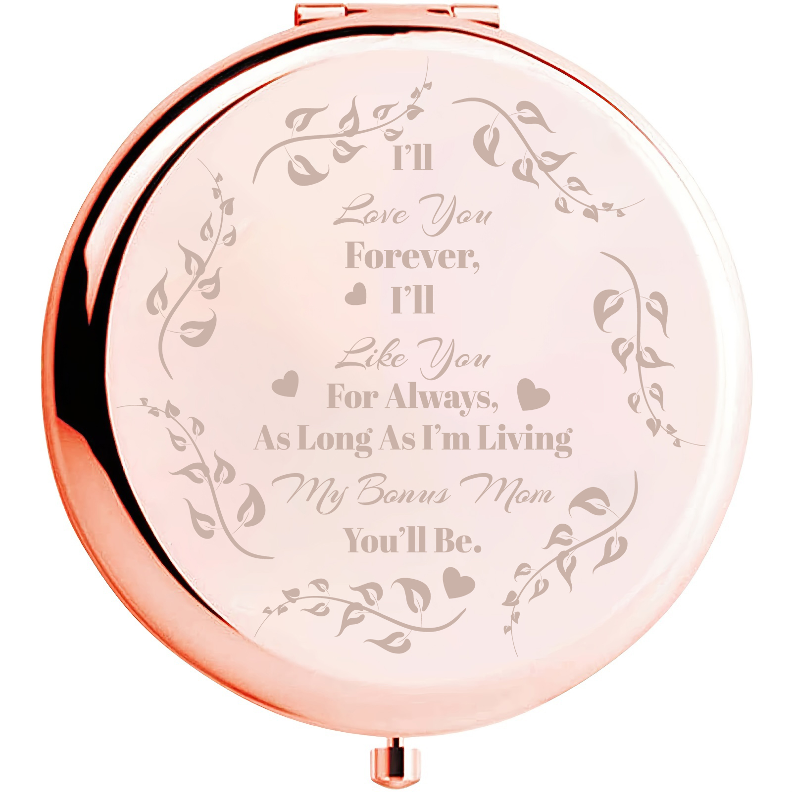 COYOAL Mom Gifts from Daughter Son Husband Engraved Compact Mirror
