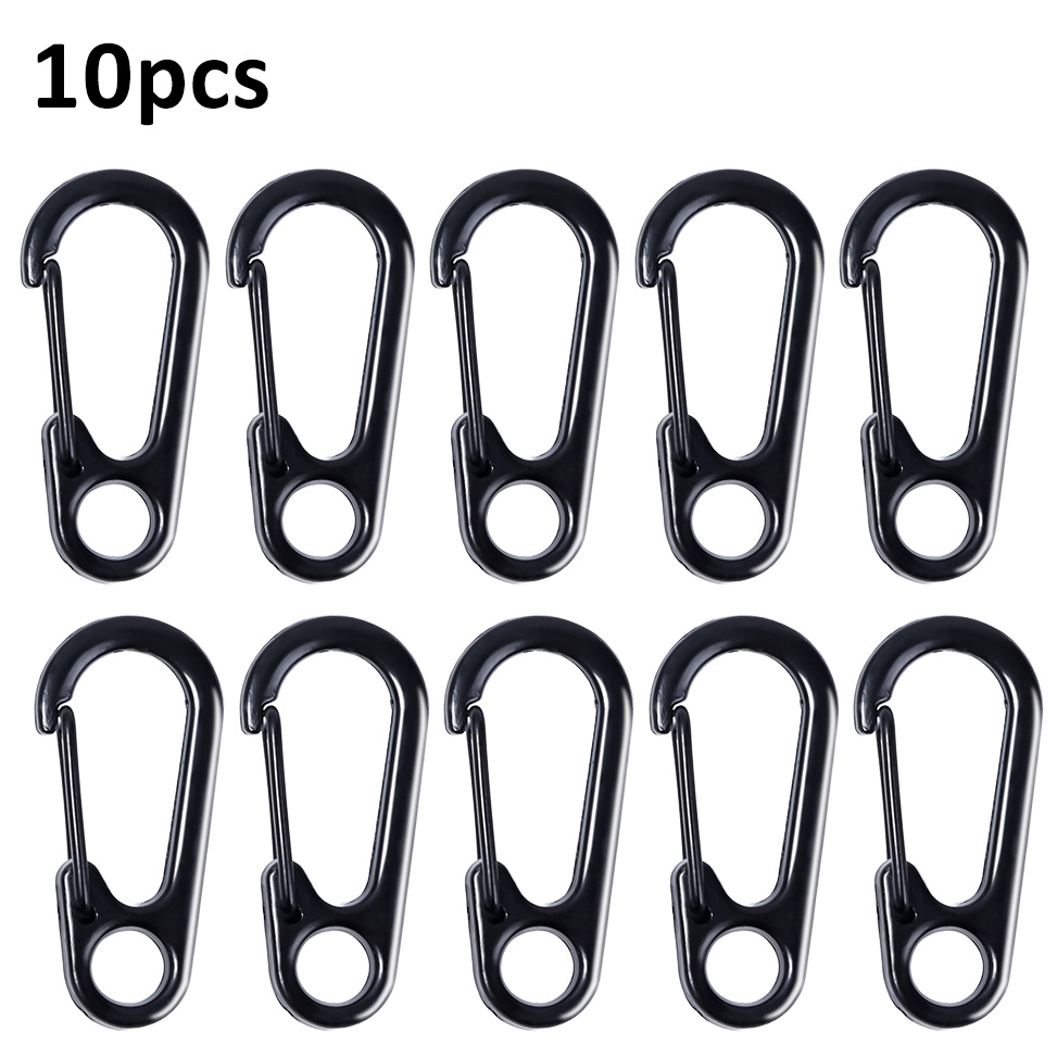Carabiner Small Alloy Snap Hook (20Pcs), S Mini Spring Clips, 1.6 Inch  Keychain Clip, Tiny Clip Attachment Dual Gate S Binder Carabiner Spring  Wire
