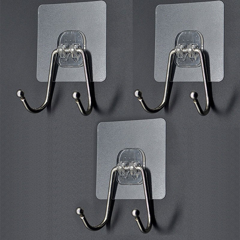 Large Adhesive Dual Hooks Wall Hooks Hanging 33 Ib Max Heavy - Temu