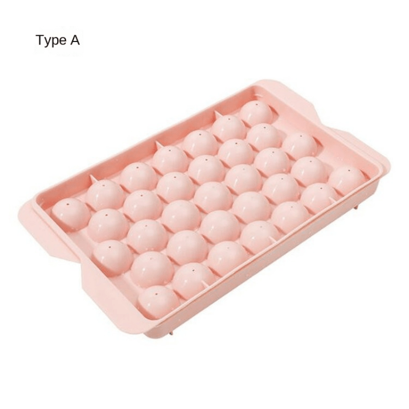 6/18/33 Grids Reusable Round Ice Cube Tray with Lid Mini Ice Ball