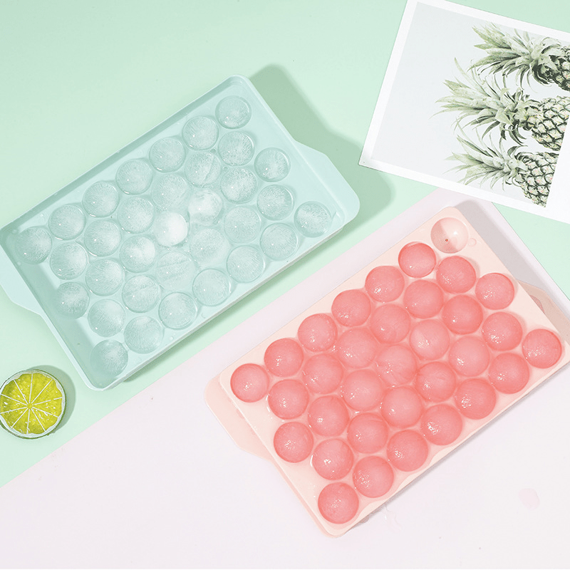 1pc Large Creative Ice Mold With Lid (33 Grids), Can Make Round Ice Balls  And Ice Cubes, Easy To Release