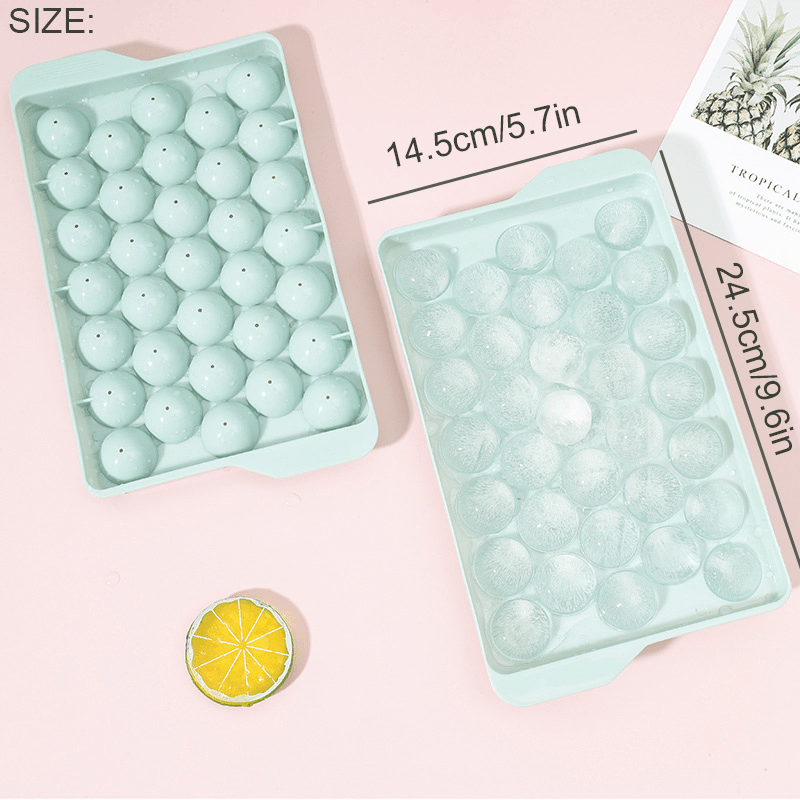 1pc Large Creative Ice Mold With Lid (33 Grids), Can Make Round Ice Balls  And Ice Cubes, Easy To Release