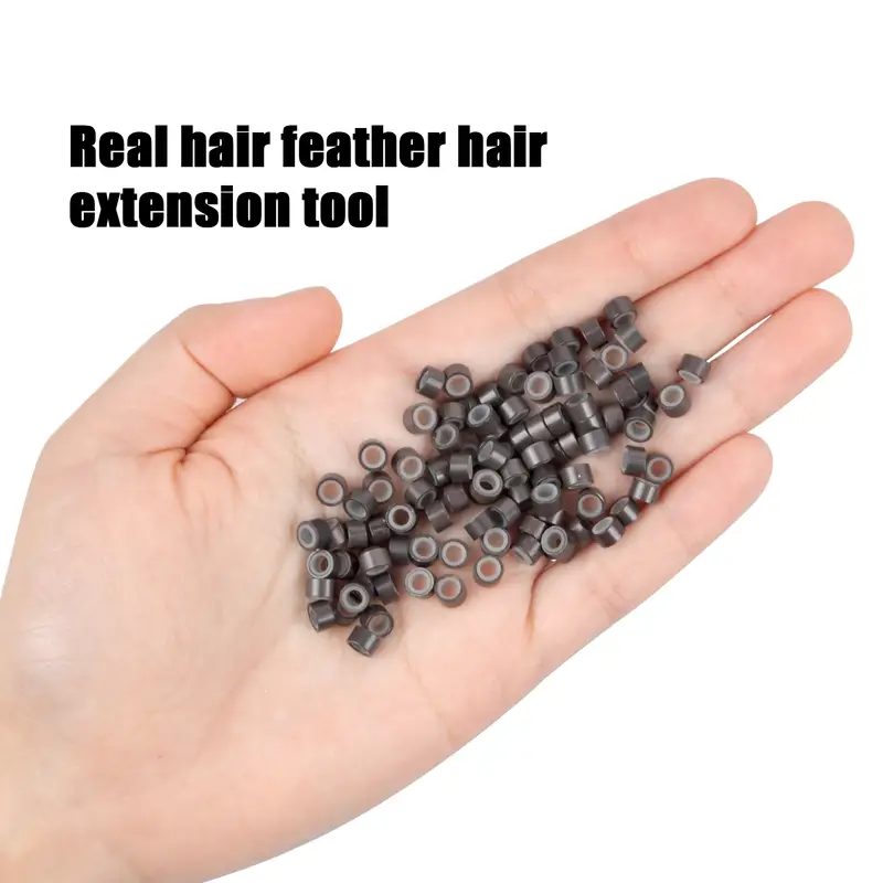 Silicone Micro Link Rings Silicone Insert Hair Extensions - Temu