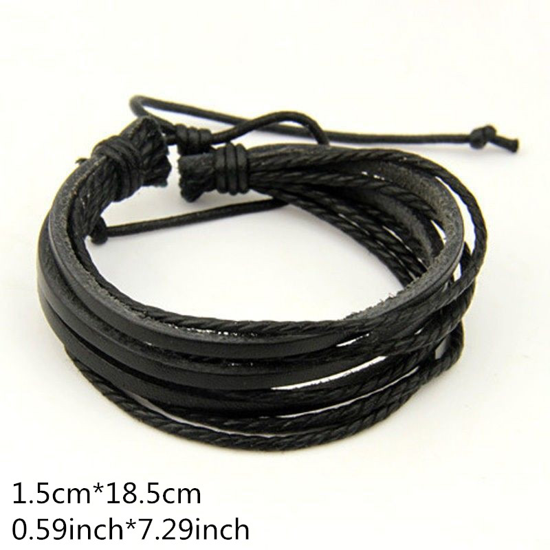  Gold Chain Bracelet, Bracelets for Men Metal Stainless Steel  Simple Style Braided Leather Cord Bracelet Men's Bracelet 18.5cm: Clothing,  Shoes & Jewelry