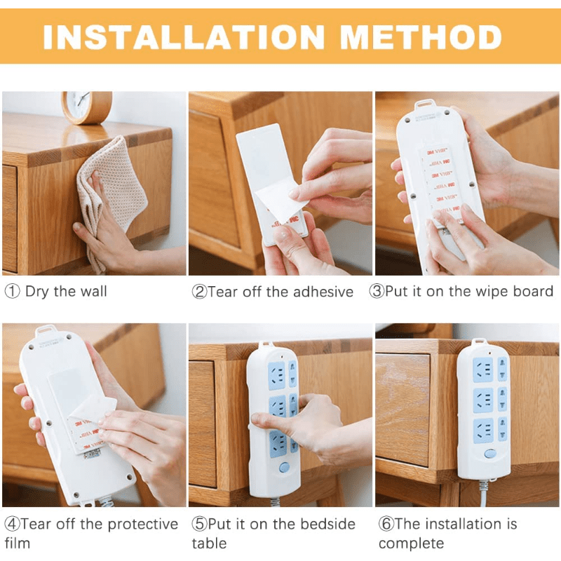 Non-marking Plug Holder Wall Outlet Storage Rack Self Adhesive Router Holder