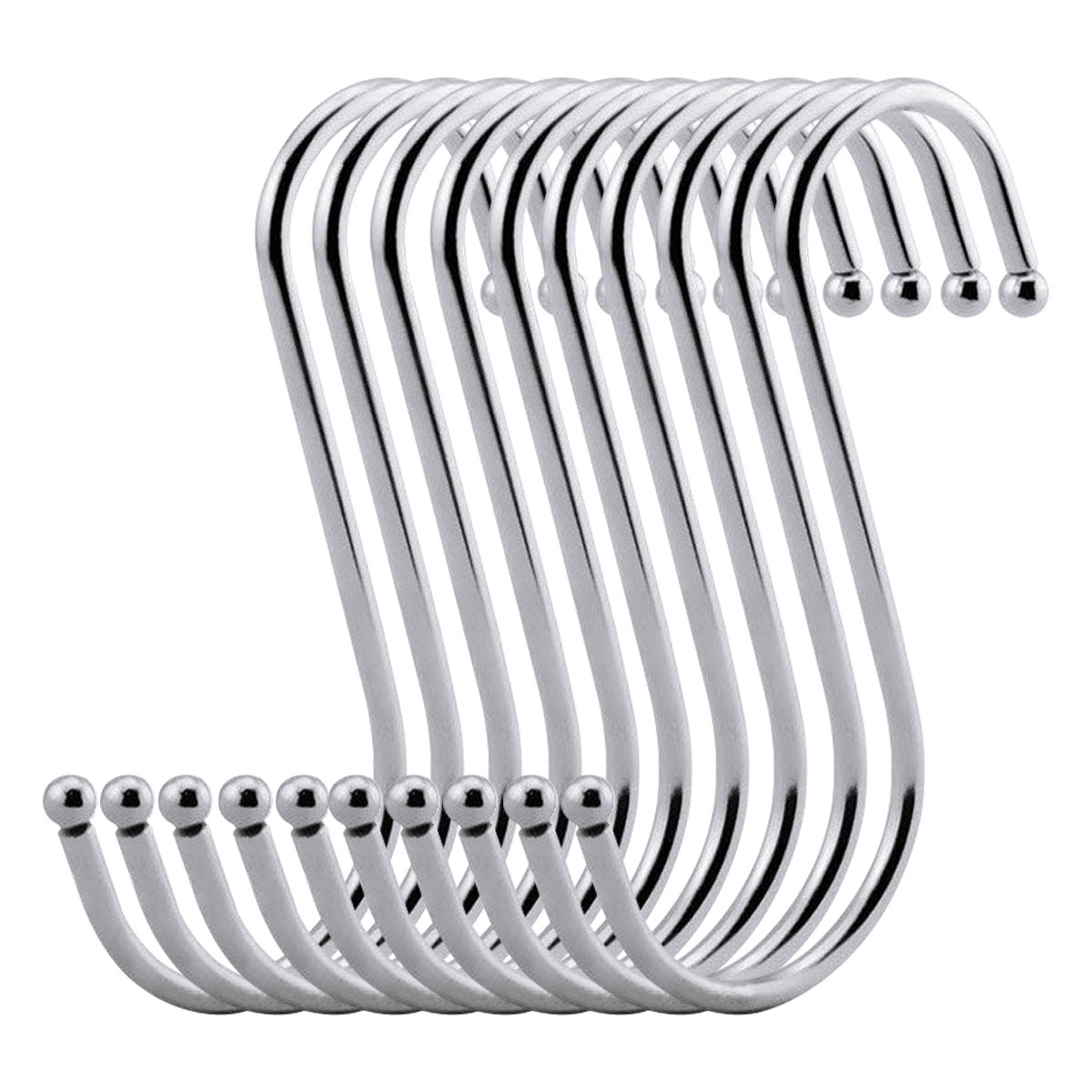 10pcs S Hooks Heavy Duty 9cm/3.54in S Shaped Hooks Stainless Steel Hangers  S Hook Multi Purpose Large Metal Hook For Pans Pots Towels Clothes Bags Pot