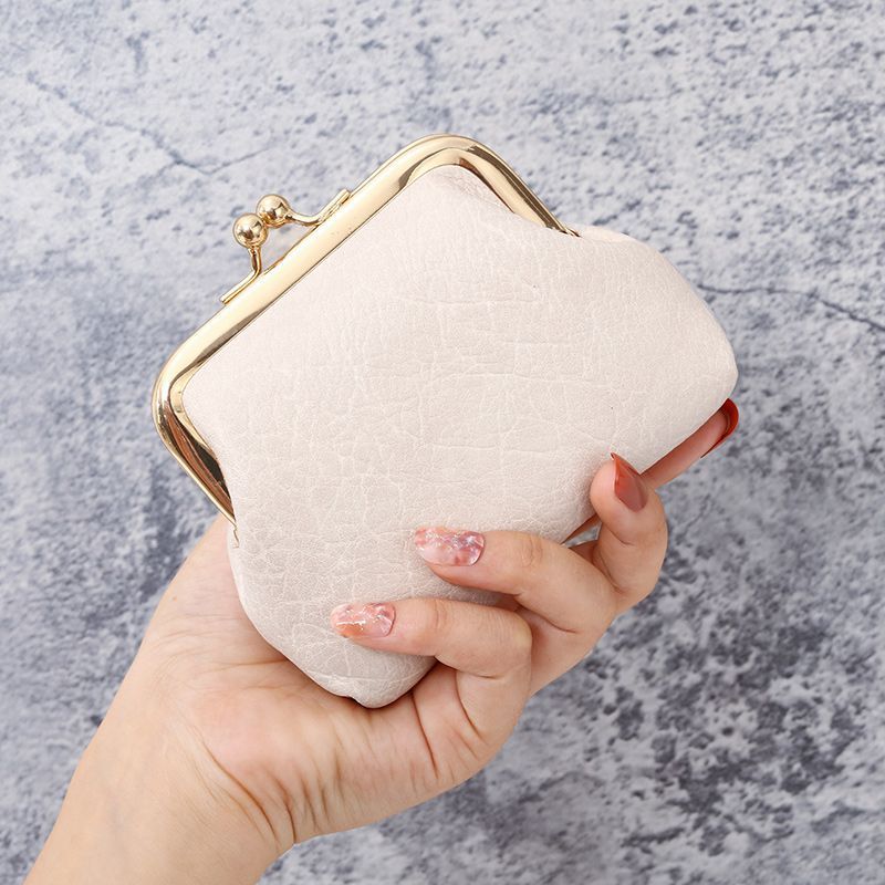 Genuine Leather Clutch Wallet Women's Purse Ladies Clutch Bag Credit Card  Holder Wallet with Kiss Lock and Zipper Coin Pocket