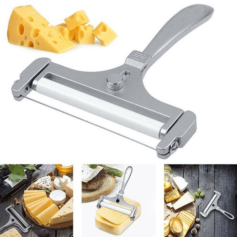 Silver Stainless Steel Cheese Peeler Cheese Slicer Cutter Butter Slice  Cutting Knife Kitchen Cooking Cheese Tools