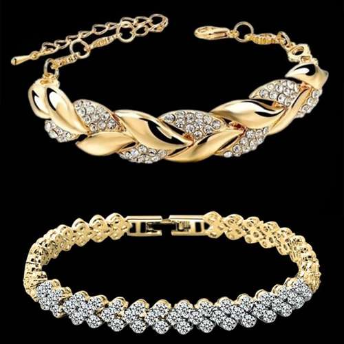 Luxury Love Braided Leaf Bracelet Charm Crystal Wedding Bracelets For Women Anniversary Valentines Day Gifts Accessories