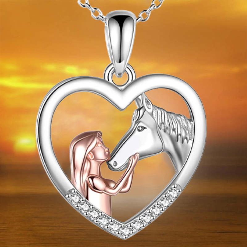  Happy Kisses Horse Necklace - Elegant Horse Themed Jewelry for  Girls 8-12 & Women - Charm with Message Card - Equestrian Gifts for “I Love  Horses” and Racing: Clothing, Shoes & Jewelry