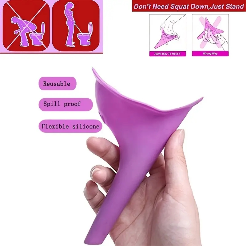 ▷ EasyPee Dispositivo Urinario Femenino - Orinal de Viaje Portátil para  Orinar de Pie - Kit Embudo Micción Mujer WC 