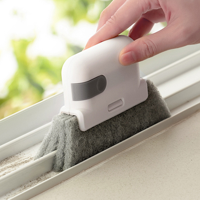 Window Cleaning Brush Home Window Tracker Cleaner With Thin Brush