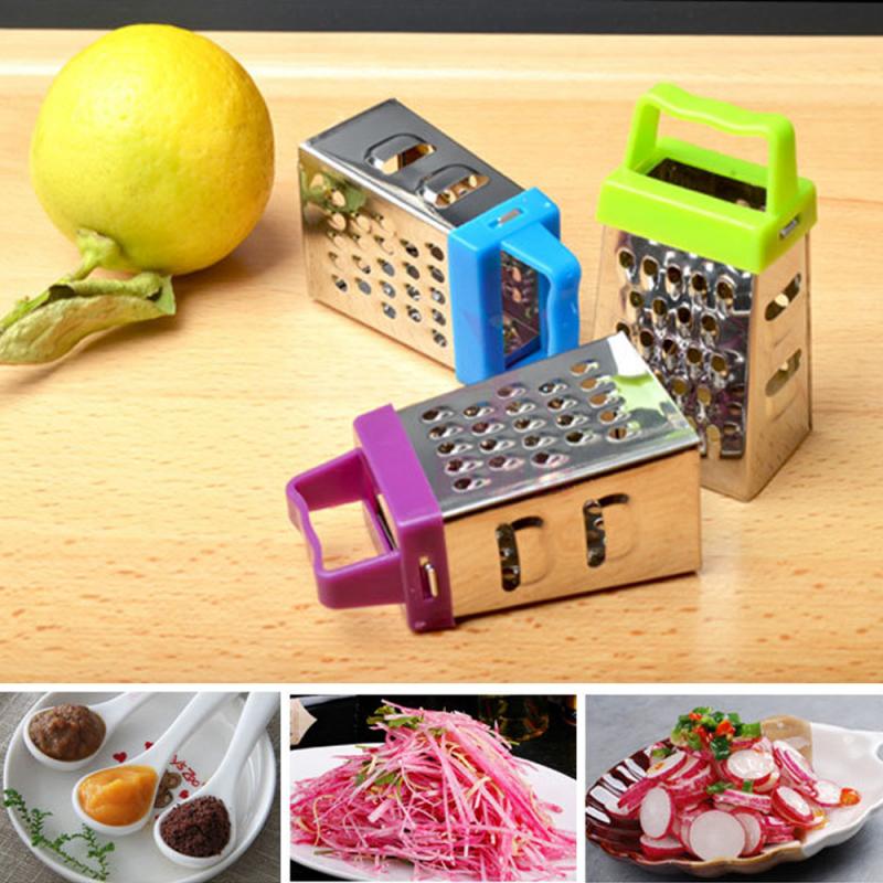 1pc Mini Cheese Grater With Four Sides, Stainless Steel Slicer For