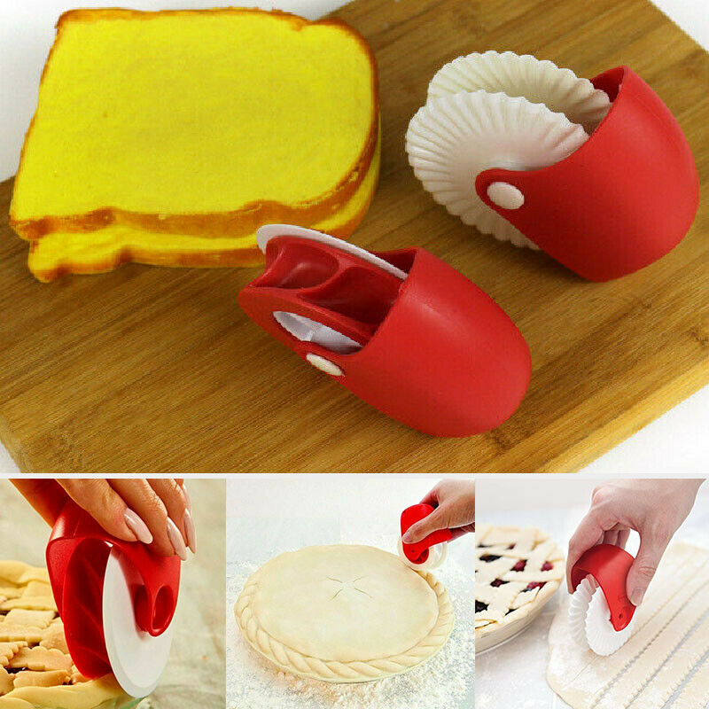 Pastry Wheel Decorator and Cutter Beautiful Pie Crust Pizza Pastry Lattice Decoration Tools Plastic Pastry Pie Decoration Cutter Lattice Cutter