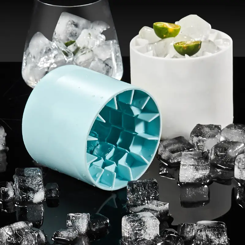Silicone Cylinder Ice Tray - Easy Release Ice Cube Mold With