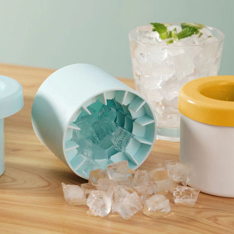 Silicone Cylinder Ice Tray - Easy Release Ice Cube Mold With