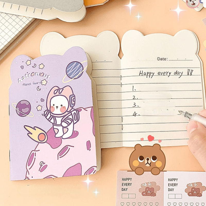 Kawaii Confession Bear Memo Pad To Do List Mini Notepad Deco - Temu