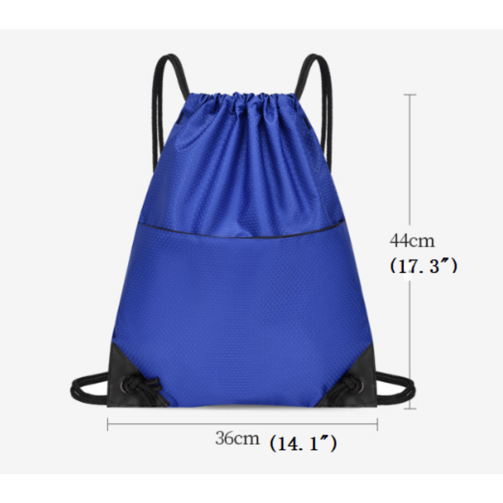 Mochila con cordón, bolsa de gimnasio, bolsa deportiva grande con  compartimento para zapatos, resistente al agua para hombres y mujeres,  Azul, Classic