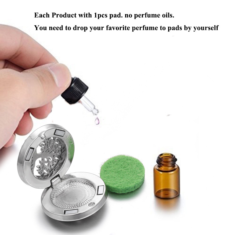 Aroma Diffuser Necklace with Stainless Steel Locket