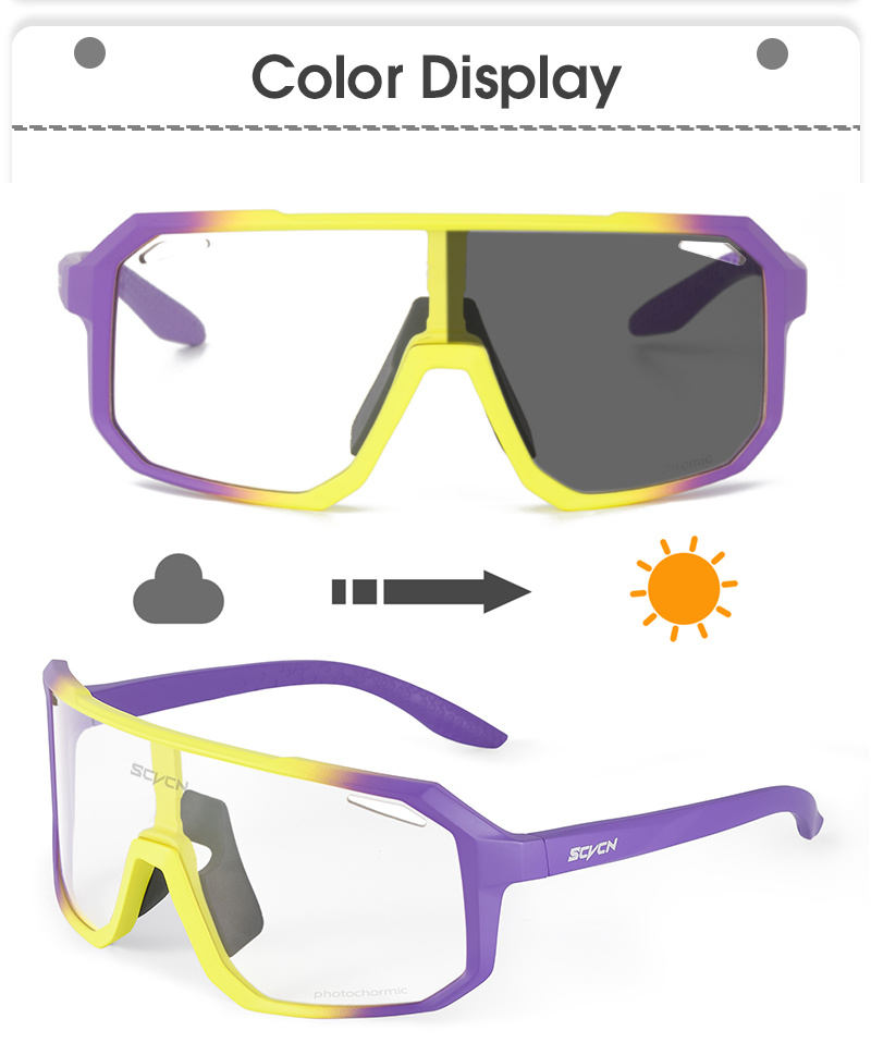 Premium Cool Fantasy Photochromic Sunglasses Windproof Wrap Around