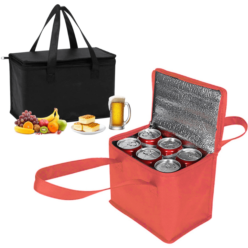 Cool Bag, Collapsible Picnic Cooler Bag, Thermal Bag, Small Insulated Lunch  Cooler Bag, Ice Bag, Lunch Bag, Cool Box for Picnic-Black 