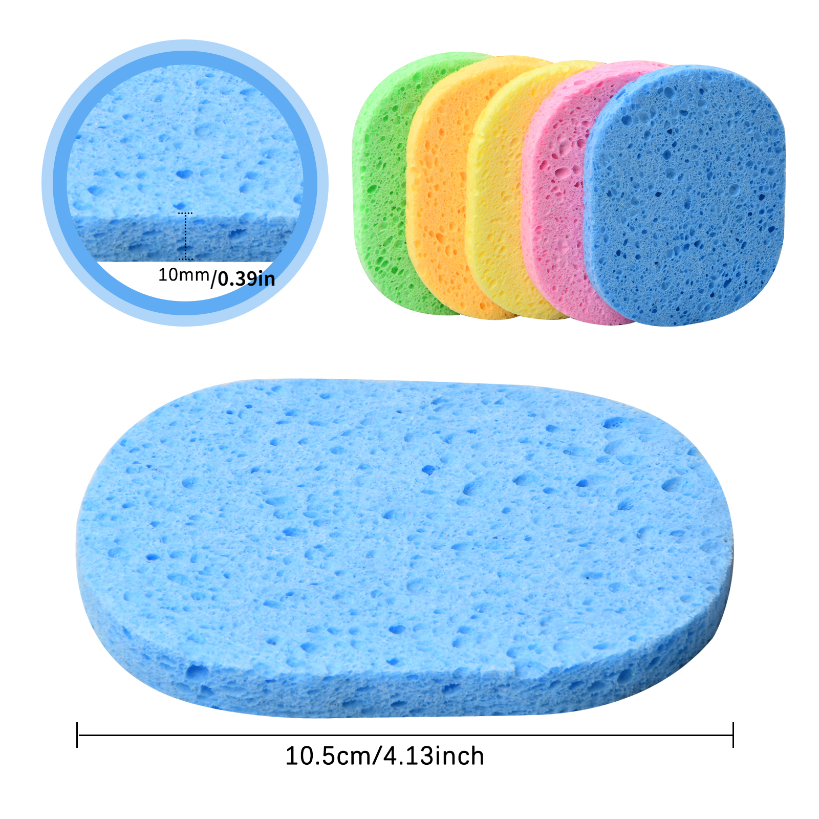 Heart Shape Face Sponge Facial Sponges Compressed Natural Cellulose Sponge for Washing Face Cleansing, Size: 54 in