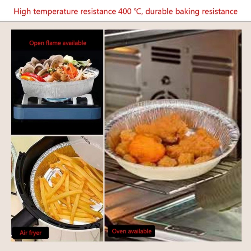 10pcs Oil-Proof Aluminum Foil Tin Box Air Fryer Disposable Liner