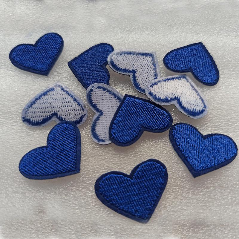 Cute Mix Color Heart Patches Diy Fabric Appliques For - Temu