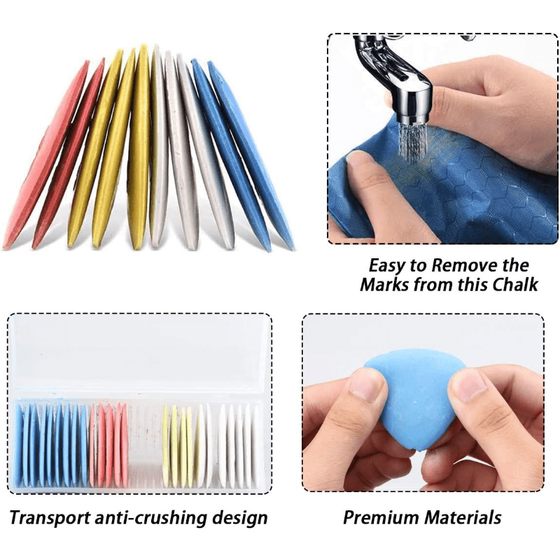 Colorful Erasable Tailors Chalk Sewing Fabric Chalk Markers - Temu Germany