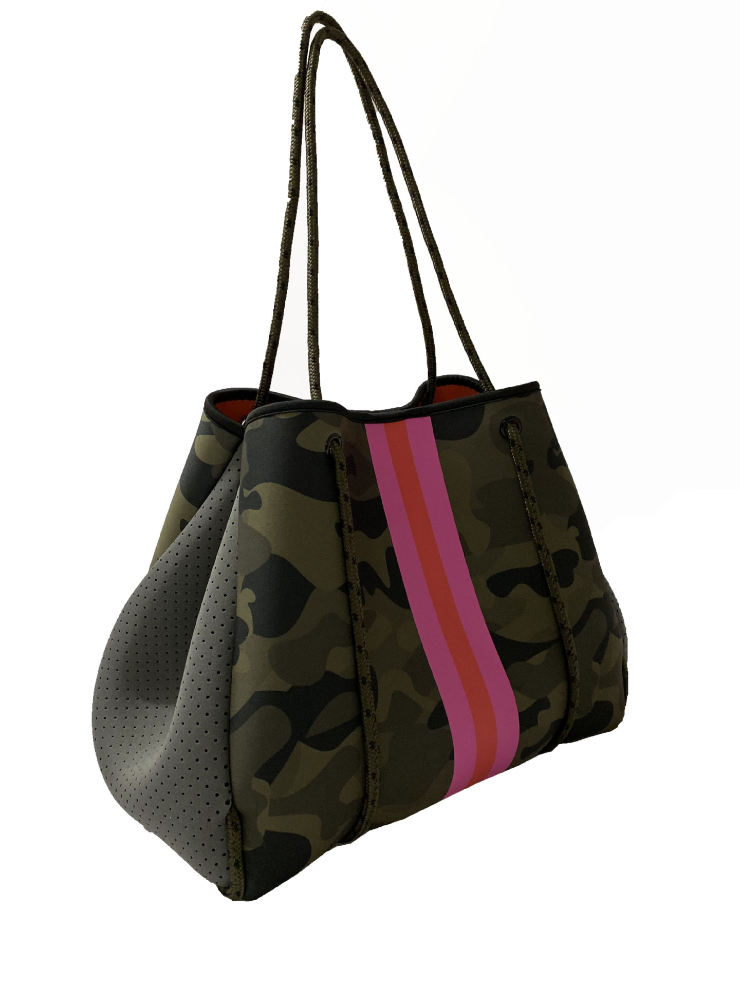 Camouflage Pattern Tote Bag, Neoprene Summer Beach Bag