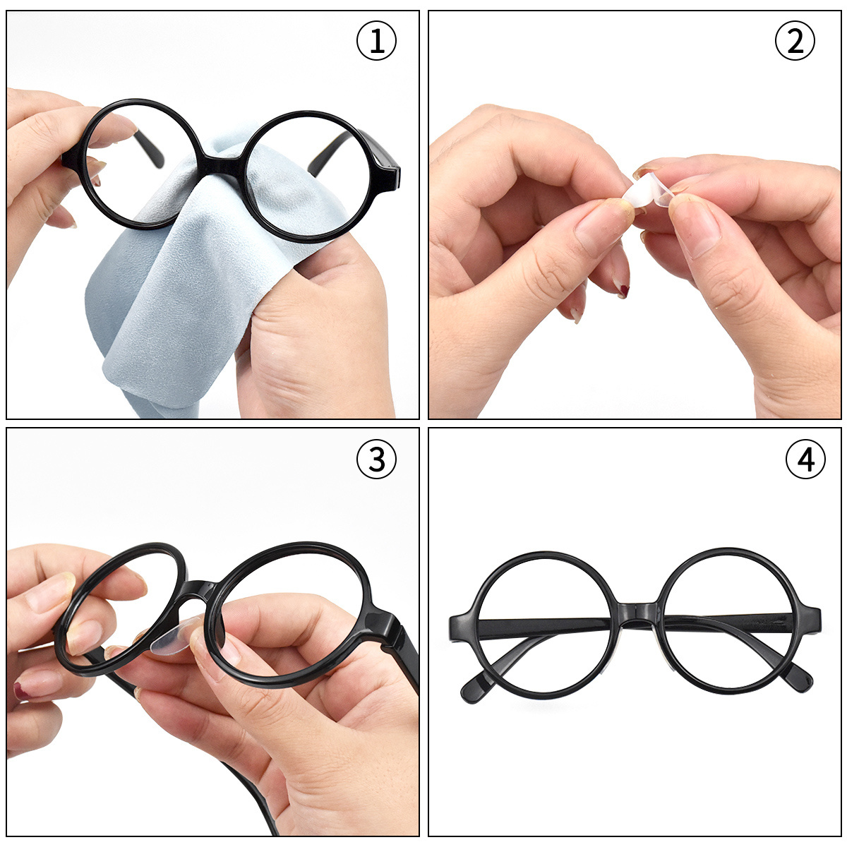 Almohadilla adhesiva de silicona antideslizante para gafas de