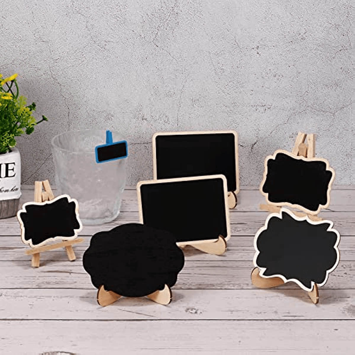 Chalkboard Sign Easel Stand Set