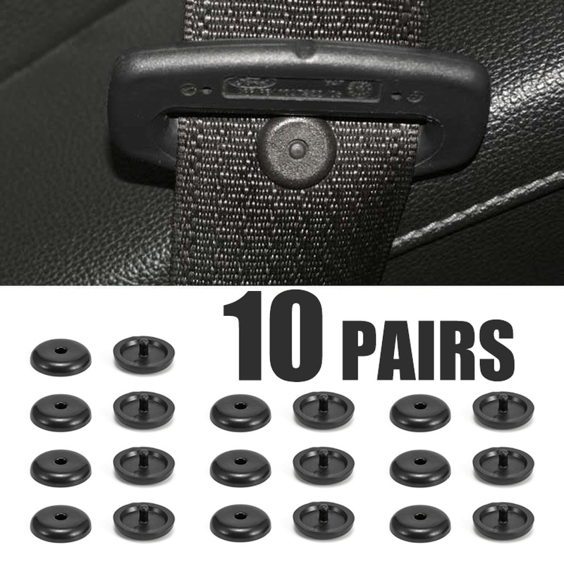 10Pairs/Set Car Seat Belt Stopper Spacing Limit Buckle Clip Retainer Stop  Button
