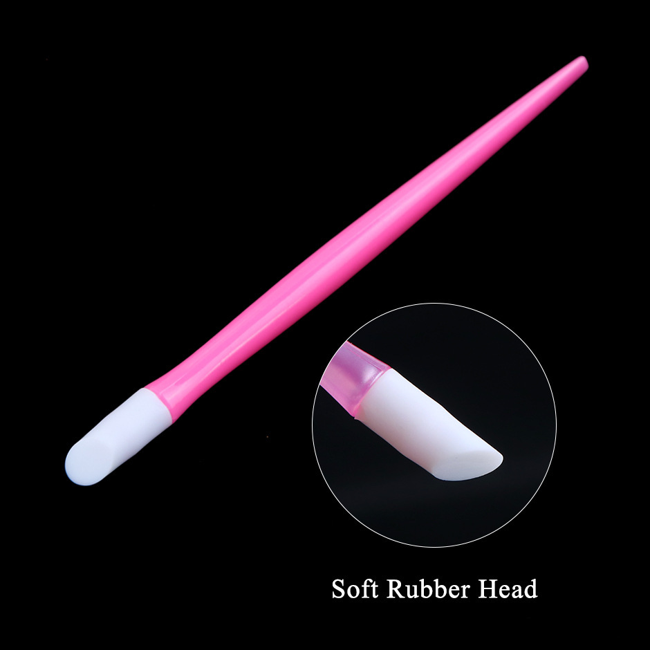 Double Ended Silicone Nail Art Tweezers With Pressing Head - Temu