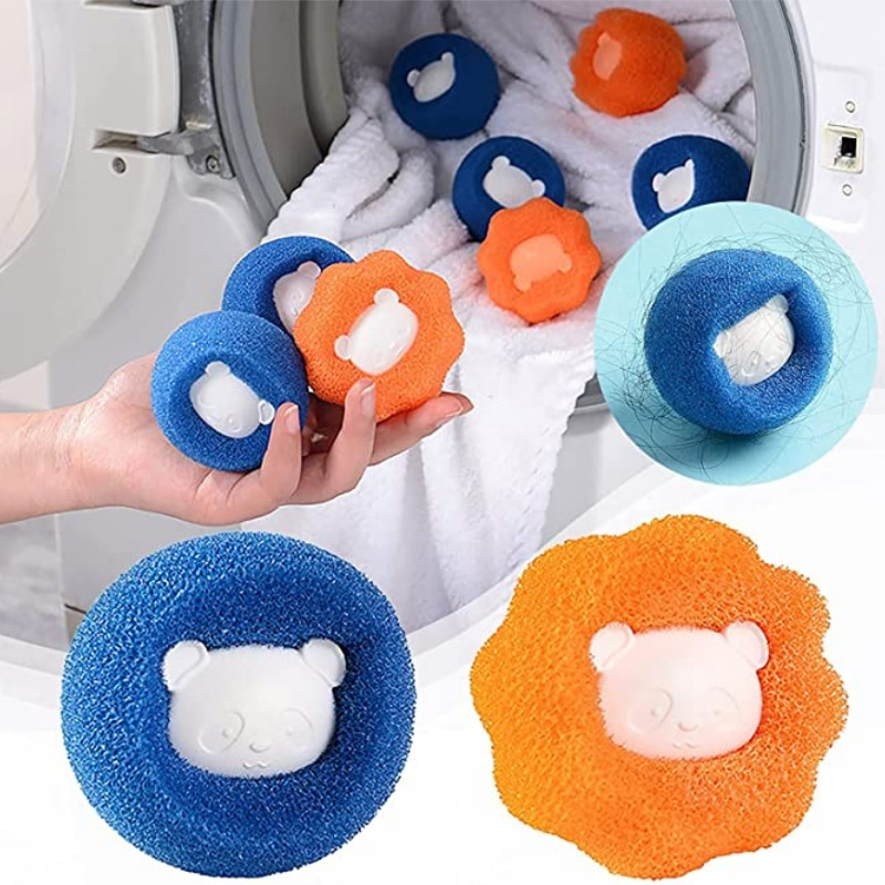 3pcs/6pcs Hair Remover For Laundry, Hair Remover Cleaning Washer Balls,  Hair Catcher For Clothing