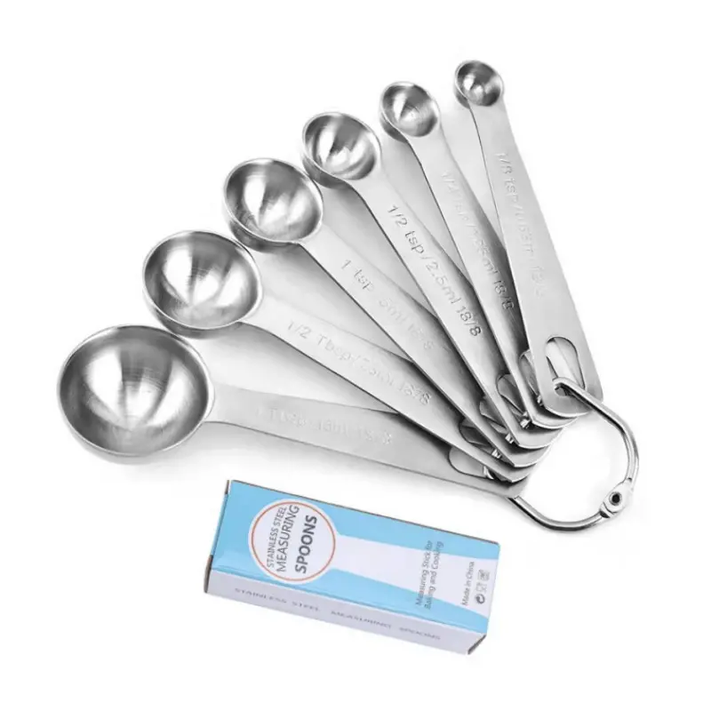 6pcs Stainless Steel Measuring Spoons, Seasoning Measuring Spoons