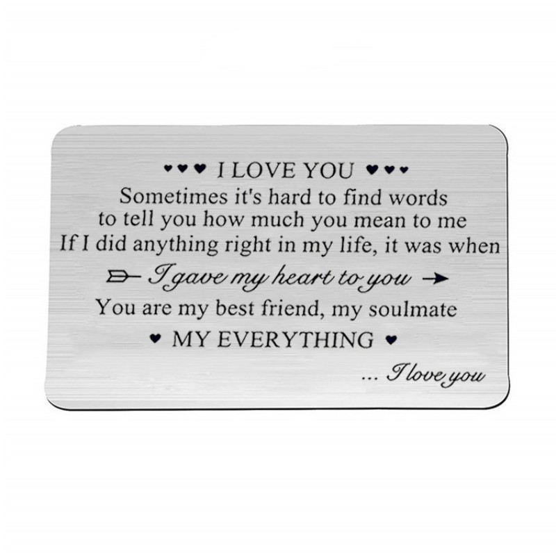Men's Gift Wallet Insert Card Anniversary Gifts Husband Wife - Temu