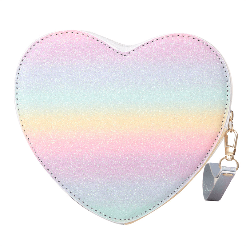 Girls Cute Cartoon Sequin Heart Shaped Crossbody Bag Coin Purse Decorative  Accessories For Party - Temu