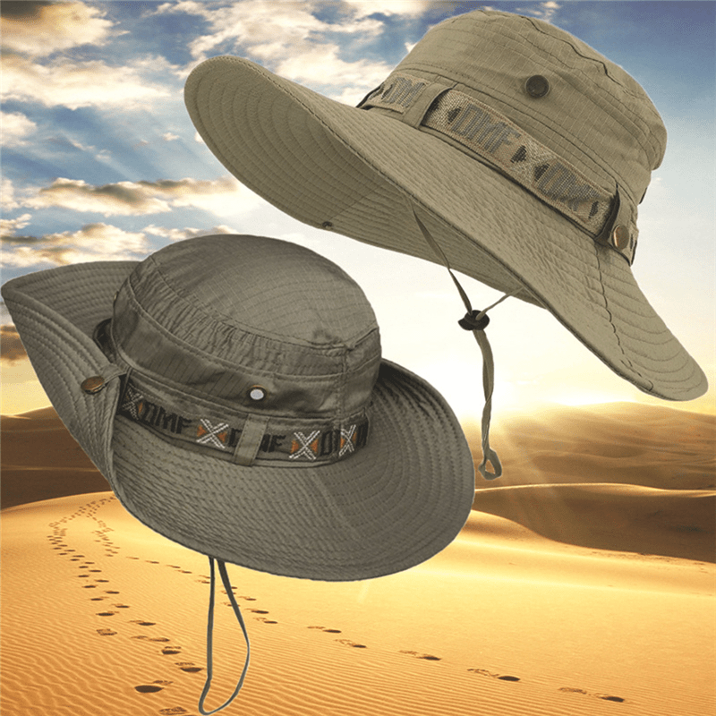 Bucket Hat Cowboy Men Outdoor Fishing Hiking Mesh Breathable Anti